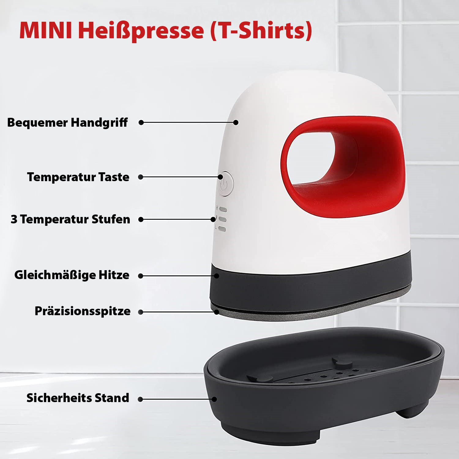 Mini Heißpresse für kleine DTF-Drucke