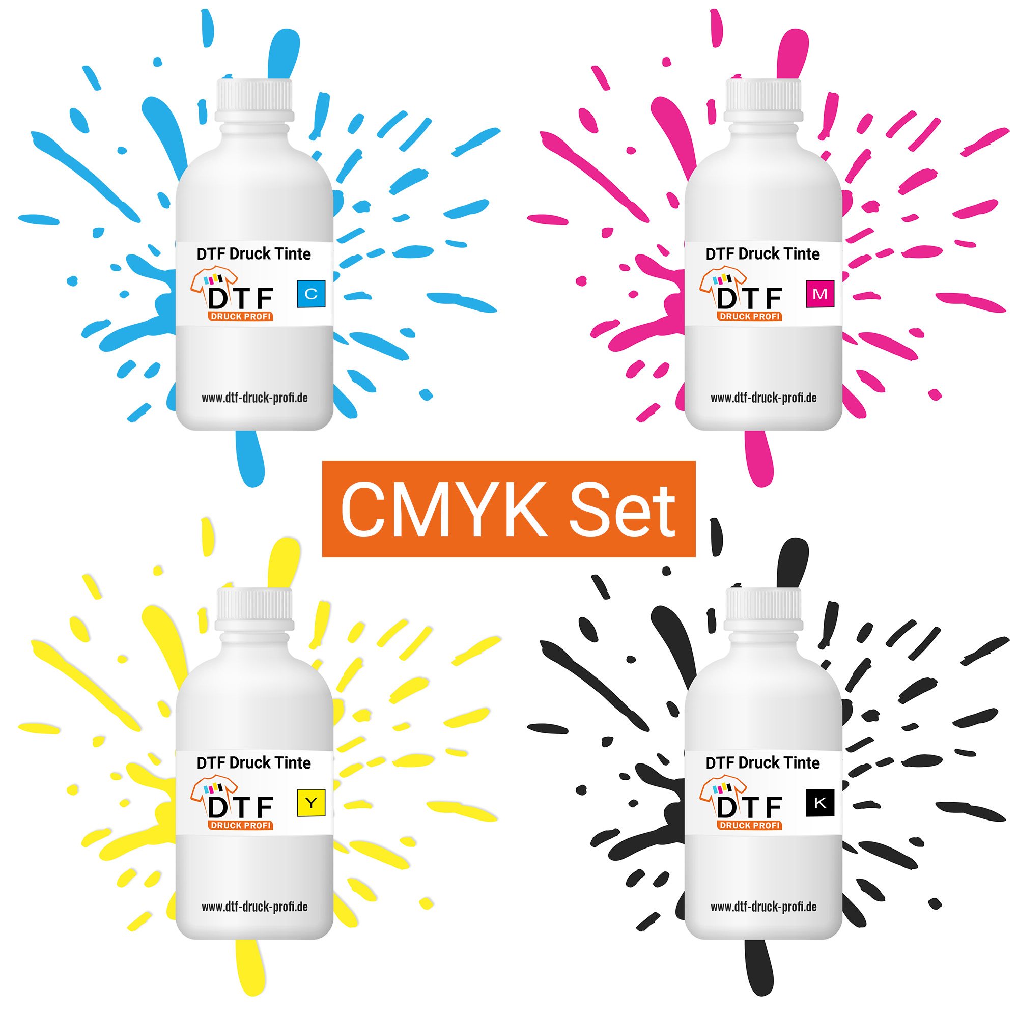DTF-Druck Tinte CMYK Set