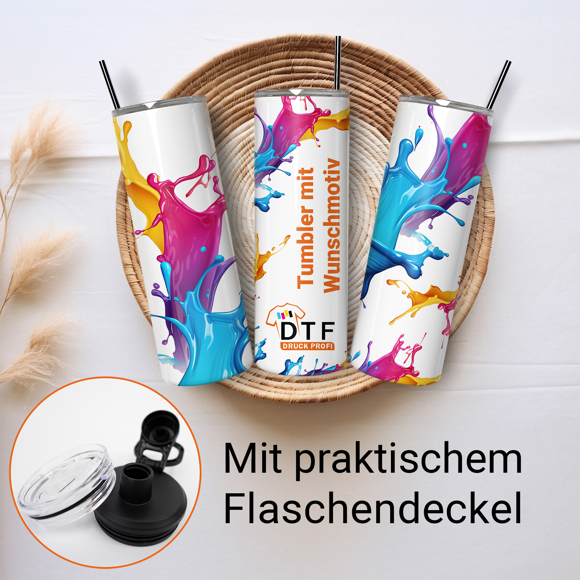 Tumbler mit Wunschmotiv (20oz)